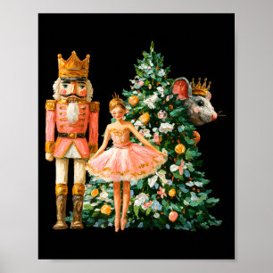 Retro Nutcracker Ballet Nk Christmas Xmas Vibes Wo Poster