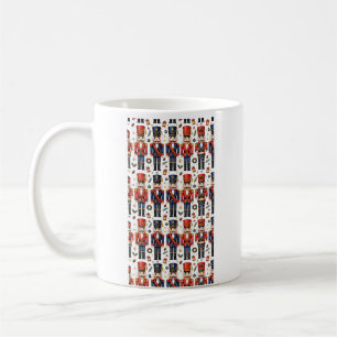 Retro Nutcracker Soldiers Pattern Coffee Mug