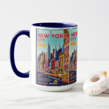 Retro NYC Travel Art | Vibrant Skyline Design