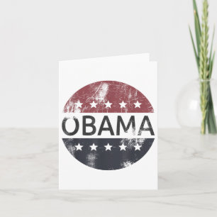 Retro Obama Vintage Vote President Barack Obama Card