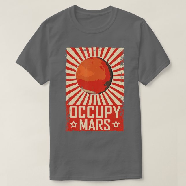 Retro Occupy Mars  T-Shirt (Design Front)