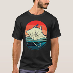 Retro Ocean Animal Scuba Diving Stingray Manta Ray T-Shirt