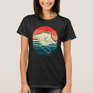 Retro Ocean Animal Scuba Diving Stingray Manta Ray T-Shirt