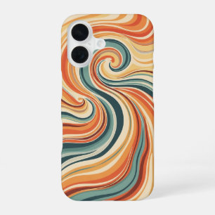 Retro Ocean Currents iPhone 16 Case
