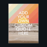 Retro Ocean Landscape Custom Quote Postcard<br><div class="desc">Create your own custom quote postcard with personalised text on a retro ocean landscape background.</div>