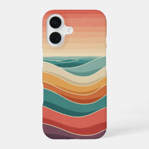 Retro Ocean Layers iPhone 16 Case