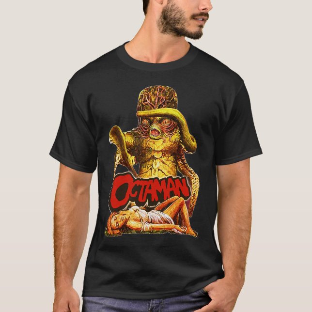 Retro Octaman Cult Classic Horror Monster Fan Art T-Shirt (Front)