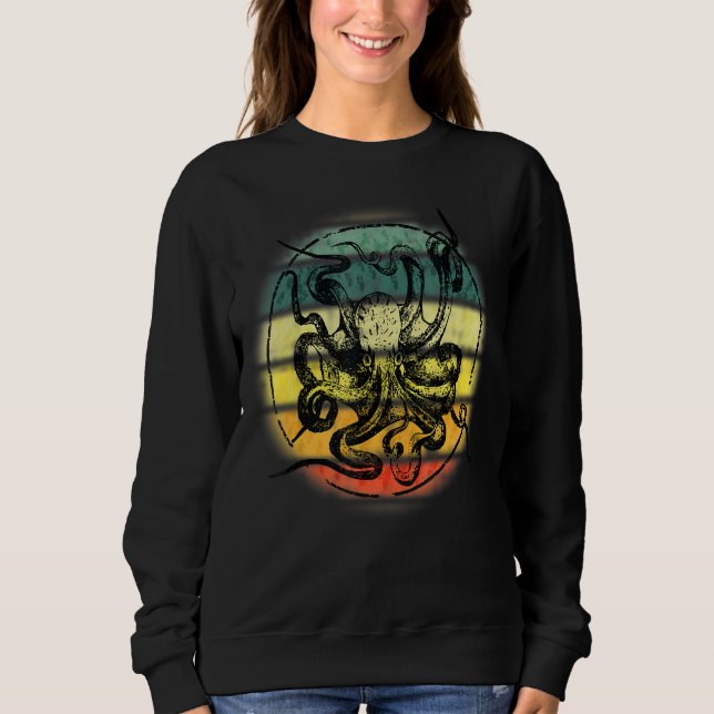 Retro Octobus  Octobus For Girl Octobus For Women Sweatshirt (Front)