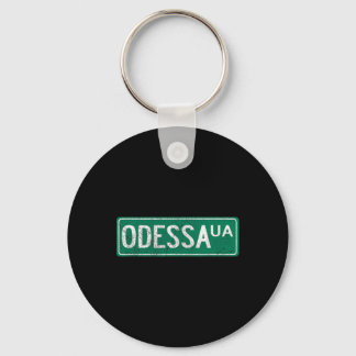 Retro Odessa Ukrainian Stand With Ukraine  Key Ring
