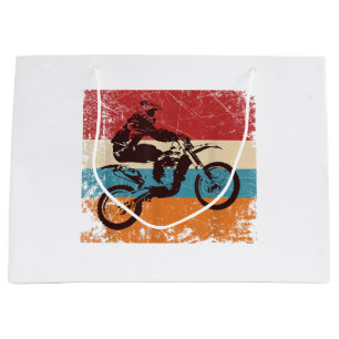 Retro Off Road Motorcycle Motocross Enduro Large Gift Bag