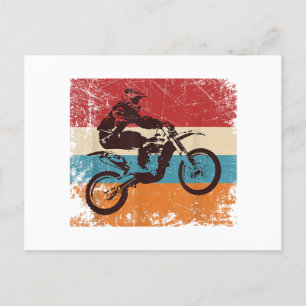 Retro Off Road Motorcycle Motocross Enduro Postcard