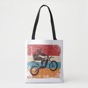 Retro Off Road Motorcycle Motocross Enduro Tote Bag