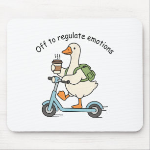 Retro Off To Regulate Emotions Funny Goose Sel Cou Mouse Pad