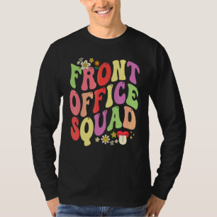 Retro Office Squad Hippie Groovy Office Staff Posi T-Shirt