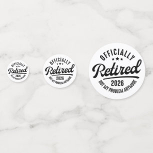 Retro Officially Retired 2026 Funny Retirement Confetti