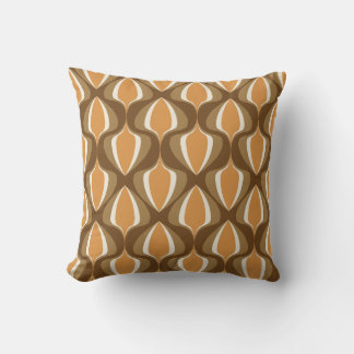 Retro Ogee Brown Cushion