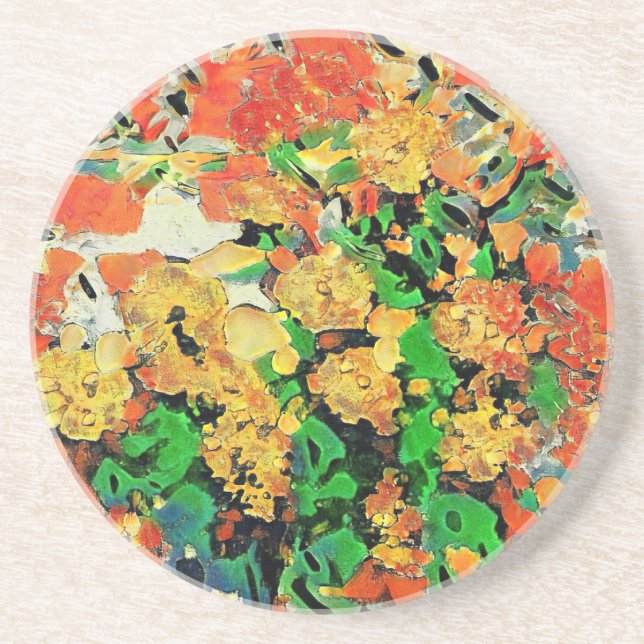 Retro Oil Painting: Van Gogh Monet Coaster (Front)