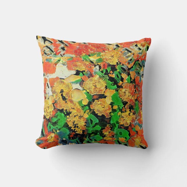 Retro Oil Painting: Van Gogh Monet Cushion (Front)