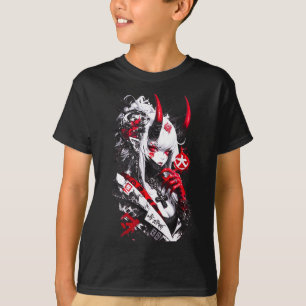 Retro Okami Girl Basic Japan Style Fox Cute Cool M T-Shirt