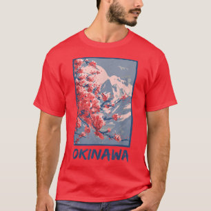 Retro Okinawa Japan Sakura Cherry Blossom1089 T-Shirt