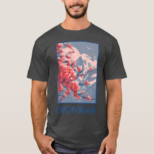 Retro Okinawa Japan Sakura Cherry Blossom T-Shirt