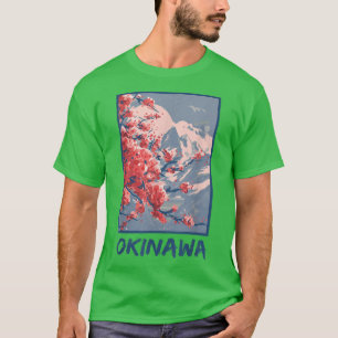 Retro Okinawa Japan Sakura Cherry Blossom T-Shirt