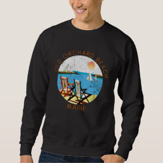 Retro Old Orchard Beach Souvenir  Vintage Beach Va Sweatshirt