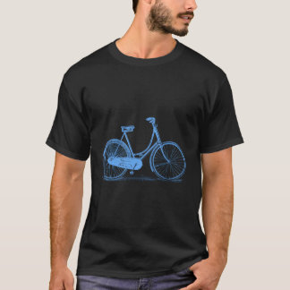 Retro Old School Bike Bicycle Drawing Illustration T-Shirt