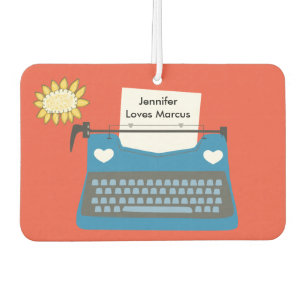 Retro Old Time Typewriter Custom Air Freshner Car Air Freshener