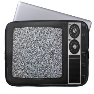 Retro Old TV with Static Screen Case Cover