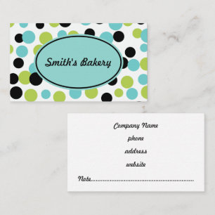 Retro Olive Dots Business Card