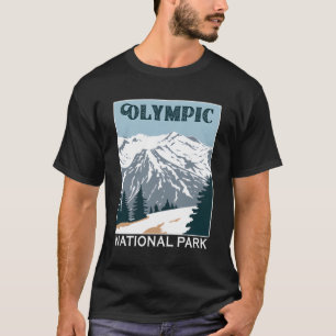 Retro Olympic National Park Mountain Camping Souve T-Shirt