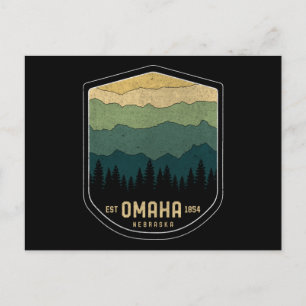 Retro Omaha Nebraska NE State Mountains Vintage Postcard