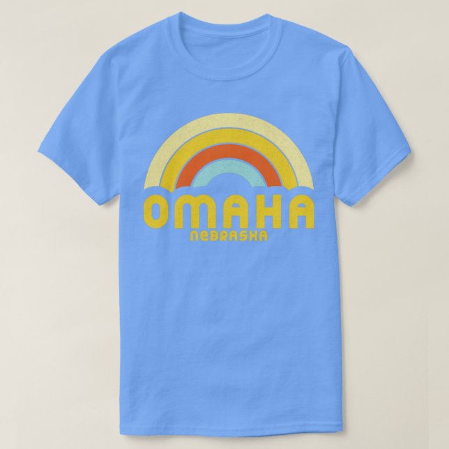 Retro Omaha Nebraska  T-Shirt (Design Front)