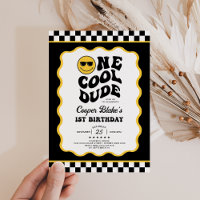 Retro One Cool Dude Boy 1st Birthday Party