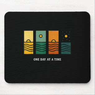 Retro One Day At A Time Motivational Quote Retro S Mouse Pad
