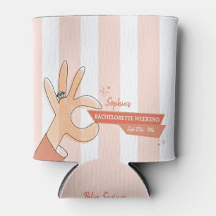 Retro One Last Fling Bachelorette Can Cooler