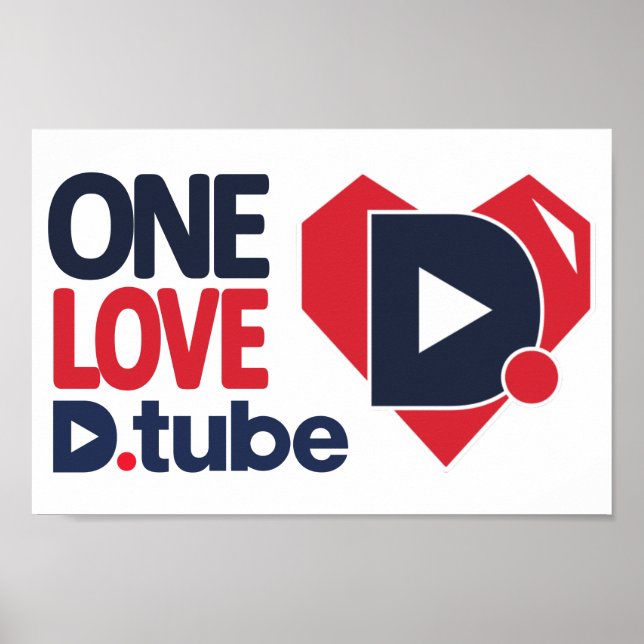 Retro ONE LOVE D.Tube Color Poster (Front)