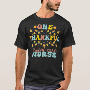 Retro One Thankful Urgent e Nurse Thanksgiving  T-Shirt