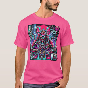 Retro Oni Cyberpunk Samurai Arts For Bushido Warri T-Shirt