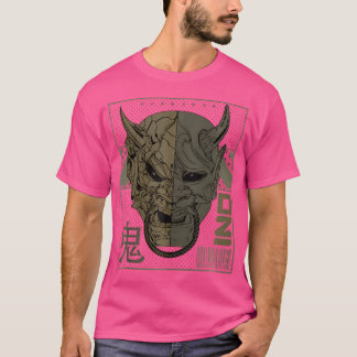 Retro Oni Cyberpunk Samurai Arts For Bushido Warri T-Shirt