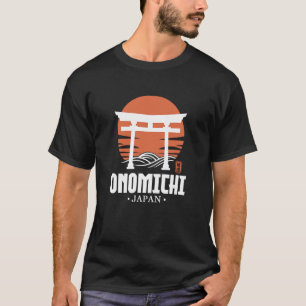 Retro Onomichi Japan Torii Gate Japanese Kanji Sou T-Shirt
