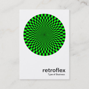 Retro Op Art - Green and Black Business Card