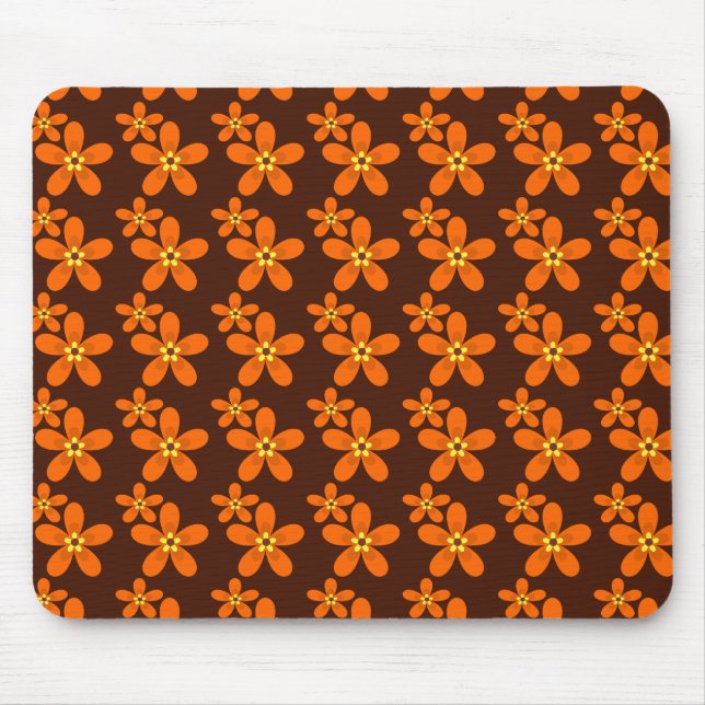 Retro orange 1970's mouse pad (Front)