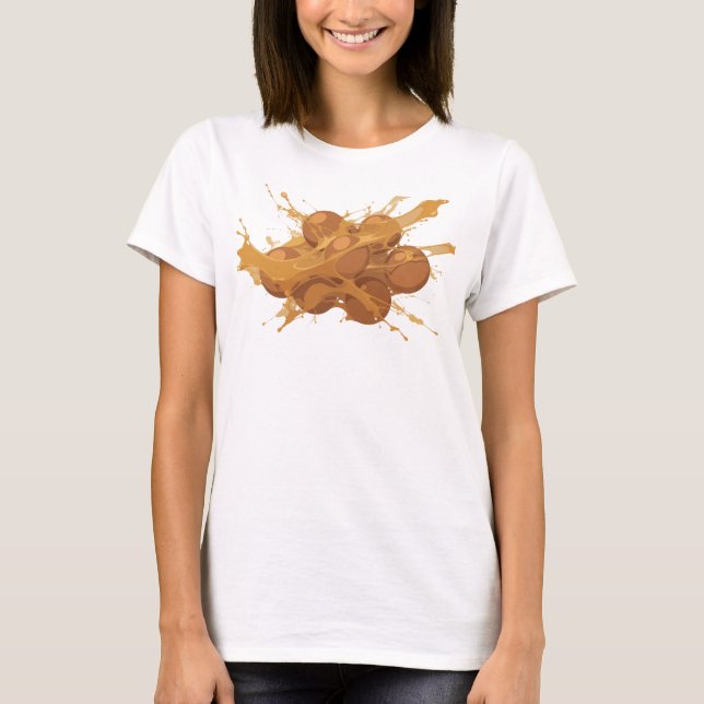 Retro Orange Abstract Oranges Art Print T-Shirt (Front)