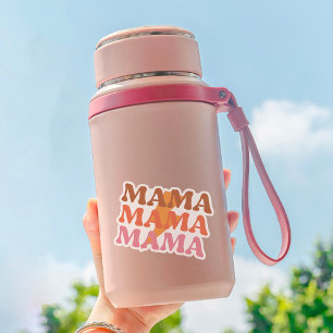 Retro Orange and Yellow Mama Vinyl Sticker