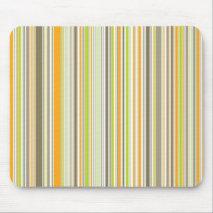 Retro Orange Brown Green Stripes Mousepad