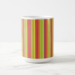 Retro Orange Brown Green Stripes - Mug