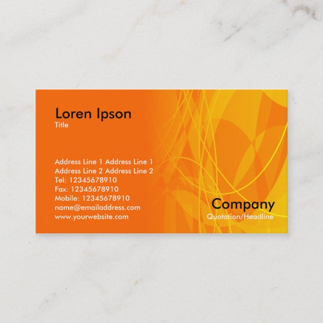 Retro Orange Business Card (Front)