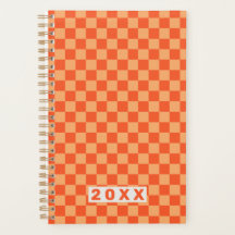 Retro Orange Checkerboard 2026